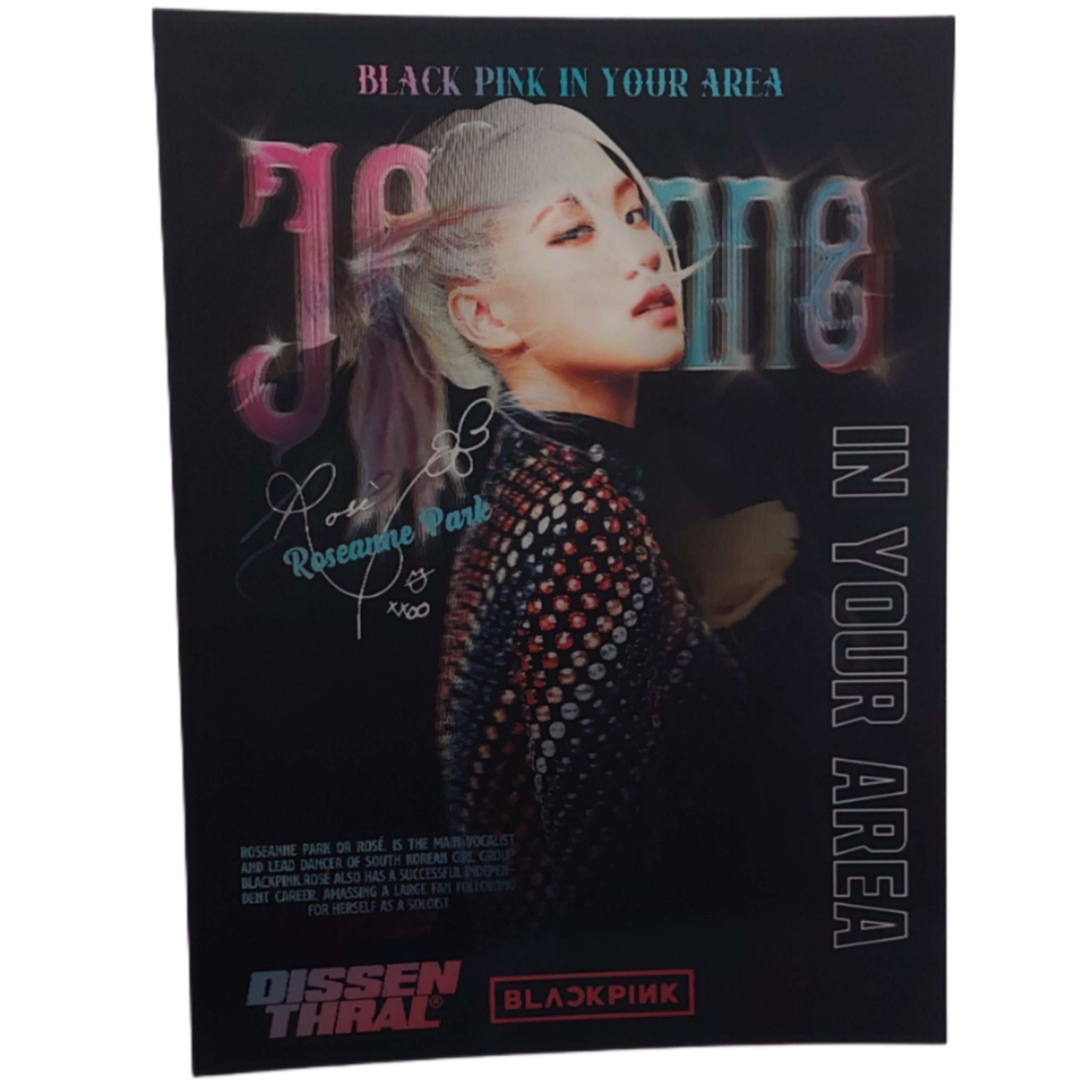 قاب 3بعدی وارداتی طرح Black pink کد1