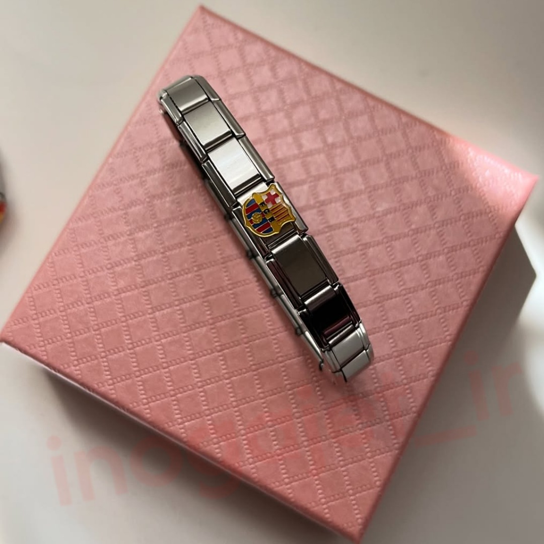 دستبند استیل ضدزنگ وارداتی فوتبال کد11