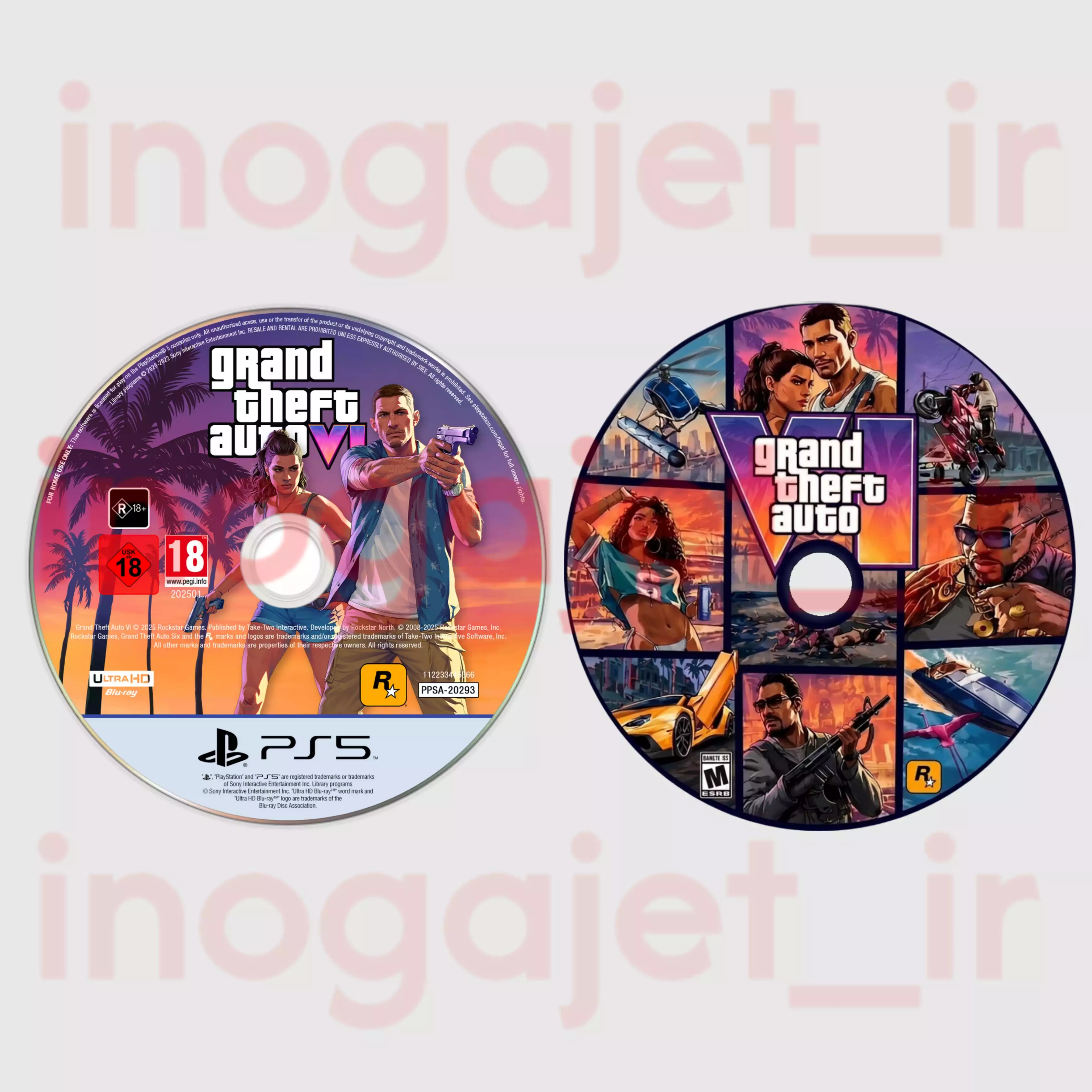 راگ گیمری طرح GTA VI مدل دیسک