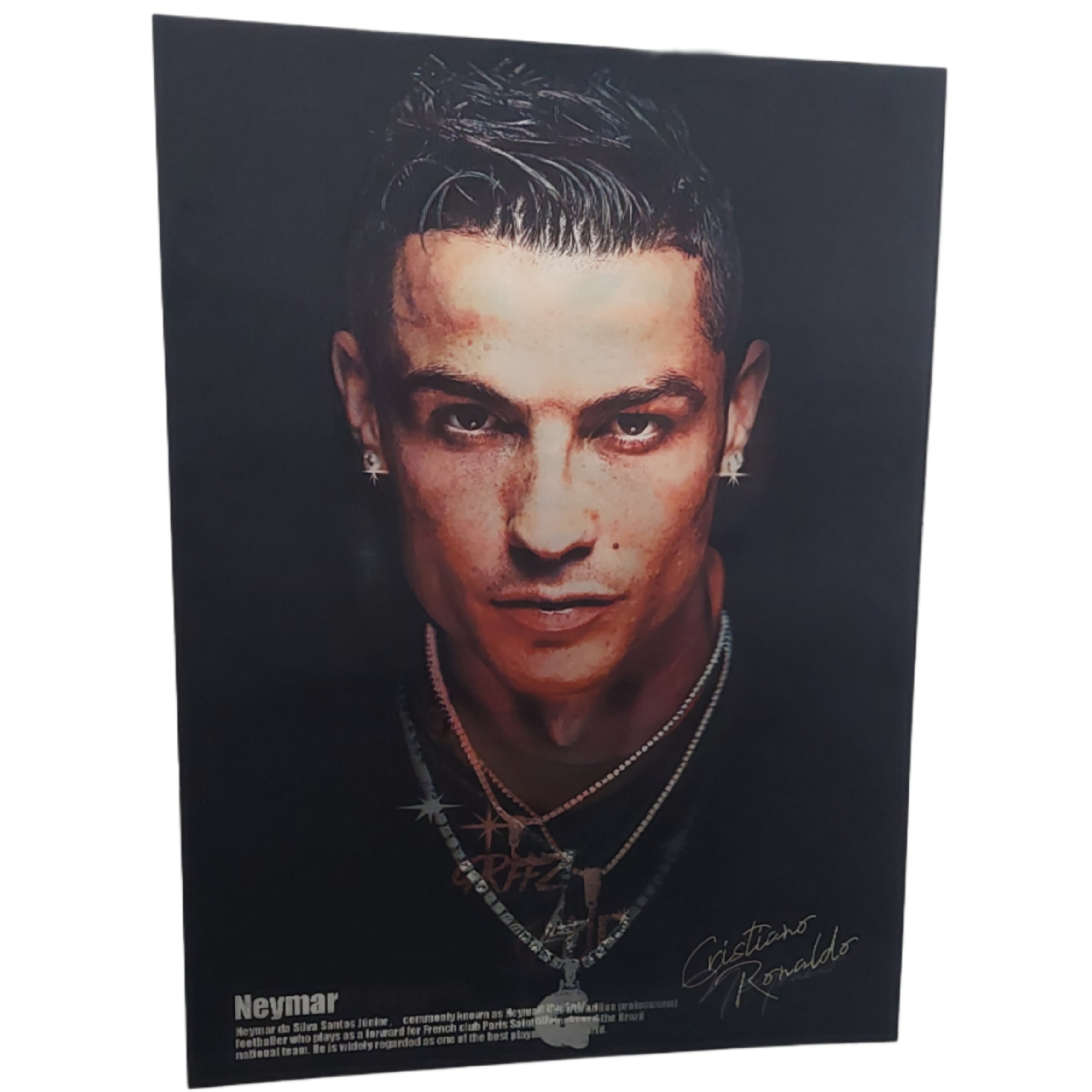 قاب 3بعدی وارداتی طرح رونالدو و مسی و نیمار کد3